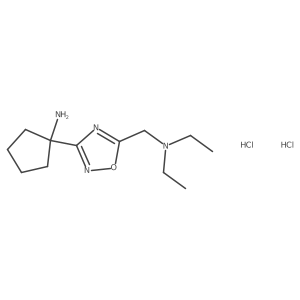1-{5-[(Diethylamino)methyl]-1,2,4-oxadiazol-3-yl}cyclopentan-1-amine dihydrochloride结构式