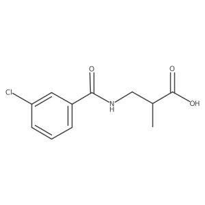3-(3-Chlorobenzamido)-2-methylpropanoic acid结构式