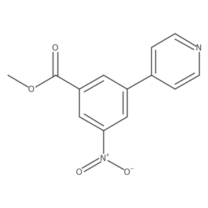 Benzoic acid, 3-nitro-5-(4-pyridinyl)-, methyl ester结构式