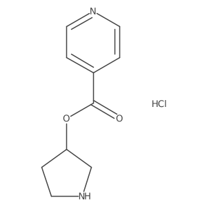 3-Pyrrolidinyl isonicotinate hydrochloride Structure