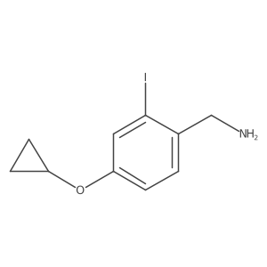(4-Cyclopropoxy-2-iodophenyl)methanamine Structure