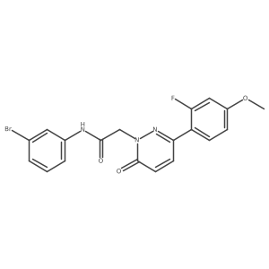 N-(3-bromophenyl)-2-[3-(2-fluoro-4-methoxyphenyl)-6-oxopyridazin-1(6H)-yl]acetamide结构式