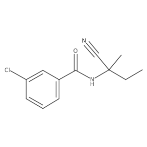 3-chloro-N-(1-cyano-1-methylpropyl)benzamide Structure