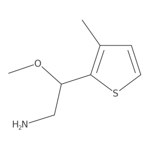 2-Methoxy-2-(3-methylthiophen-2-yl)ethan-1-amine结构式