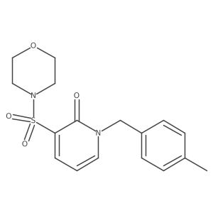 1-(4-methylbenzyl)-3-(morpholinosulfonyl)pyridin-2(1H)-one Structure