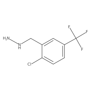 {[2-Chloro-5-(trifluoromethyl)phenyl]methyl}hydrazine Structure