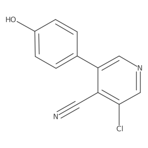 3-Chloro-5-(4-hydroxyphenyl)isonicotinonitrile结构式