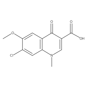7-Chloro-6-methoxy-1-methyl-4-oxo-1,4-dihydroquinoline-3-carboxylic acid结构式
