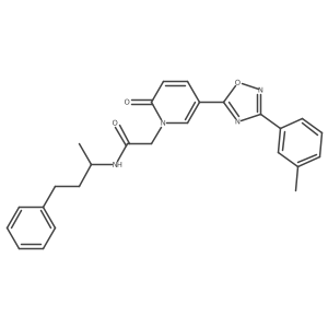 2-{5-[3-(3-methylphenyl)-1,2,4-oxadiazol-5-yl]-2-oxopyridin-1(2H)-yl}-N-(4-phenylbutan-2-yl)acetamide结构式