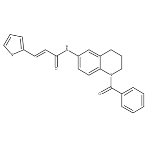 (E)-N-(1-benzoyl-1,2,3,4-tetrahydroquinolin-6-yl)-3-(thiophen-2-yl)acrylamide Structure