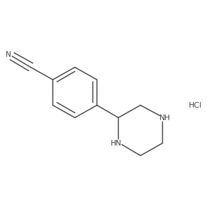 4-Piperazin-2-ylbenzonitrile;hydrochloride Structure