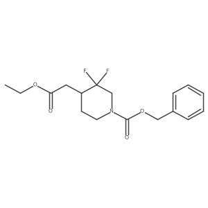 benzyl 4-(2-Ethoxy-2-oxoethyl)-3,3-difluoropiperidine-1-carboxylate Structure