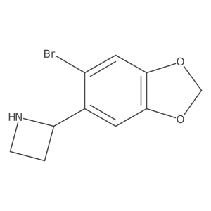 2-(6-Bromo-1,3-dioxaindan-5-yl)azetidine结构式