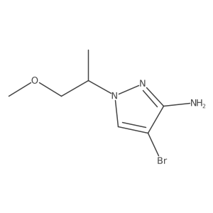 4-Bromo-1-(1-methoxypropan-2-yl)-1h-pyrazol-3-amine Structure