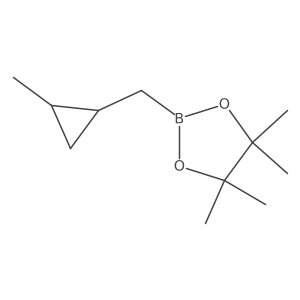 rel-4,4,5,5-Tetramethyl-2-(((1S,2R)-2-methylcyclopropyl)methyl)-1,3,2-dioxaborolane结构式