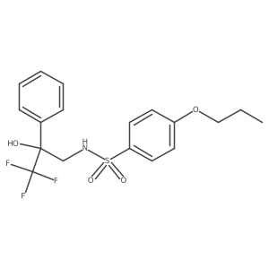 4-propoxy-N-(3,3,3-trifluoro-2-hydroxy-2-phenylpropyl)benzenesulfonamide结构式