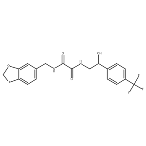 N1-(benzo[d][1,3]dioxol-5-ylmethyl)-N2-(2-hydroxy-2-(4-(trifluoromethyl)phenyl)ethyl)oxalamide Structure