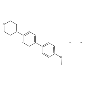 5-(4-methoxyphenyl)-2-piperazin-1-yl-6H-1,3,4-thiadiazine dihydrochloride Structure