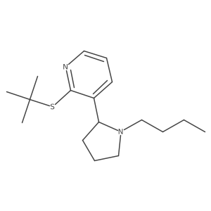 3-(1-Butylpyrrolidin-2-yl)-2-(tert-butylthio)pyridine结构式