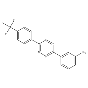 3-(6-(4-(Trifluoromethyl)phenyl)-1,2,4,5-tetrazin-3-yl)aniline结构式