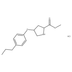 Methyl (2S,4S)-4-(4-propylphenoxy)-2-pyrrolidinecarboxylate hydrochloride结构式