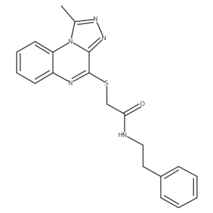 2-((1-methyl-[1,2,4]triazolo[4,3-a]quinoxalin-4-yl)thio)-N-phenethylacetamide结构式