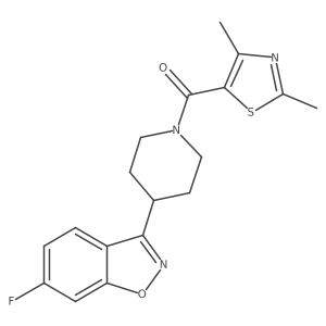 (2,4-Dimethyl-1,3-thiazol-5-yl)[4-(6-fluoro-1,2-benzoxazol-3-yl)piperidin-1-yl]methanone Structure
