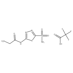 2-Amino-N-(5-sulfamoyl-1,3,4-thiadiazol-2-yl)acetamide 2,2,2-trifluoroacetate Structure