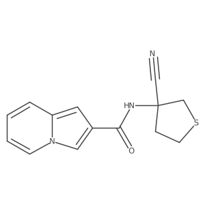 N-(3-Cyanothiolan-3-YL)indolizine-2-carboxamide结构式