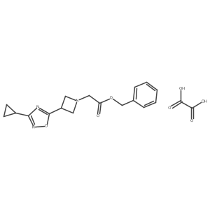 Benzyl 2-(3-(3-cyclopropyl-1,2,4-oxadiazol-5-yl)azetidin-1-yl)acetate oxalate Structure