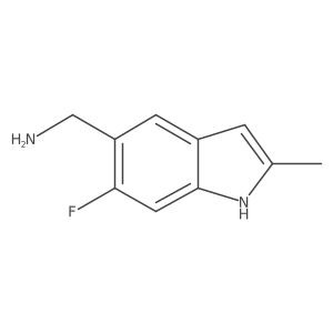 (6-fluoro-2-methyl-1H-indol-5-yl)methanamine结构式