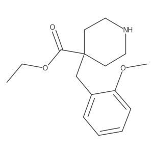 4-[(2-Methoxyphenyl)methyl]-4-piperidinecarboxylic acid ethyl ester结构式