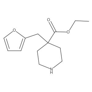 Ethyl 4-(furan-2-ylmethyl)piperidine-4-carboxylate结构式