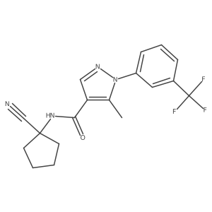 N-(1-cyanocyclopentyl)-5-methyl-1-[3-(trifluoromethyl)phenyl]-1H-pyrazole-4-carboxamide Structure