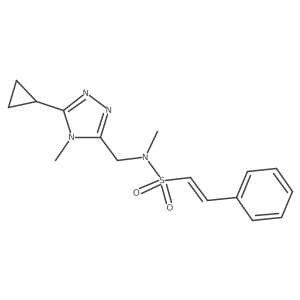 (E)-N-[(5-Cyclopropyl-4-methyl-1,2,4-triazol-3-YL)methyl]-N-methyl-2-phenylethenesulfonamide Structure