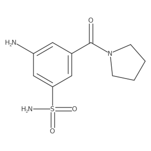 3-Amino-5-(1-pyrrolidinylcarbonyl)benzenesulfonamide Structure