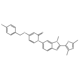 4-(4-Fluorobenzyloxy)-1-(1-methyl-2-(2,4-dimethyloxazol-5-yl)-1h-benzo[d]imidazol-6-yl)pyridin-2(1h)-one结构式
