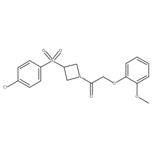 1-(3-((4-Chlorophenyl)sulfonyl)azetidin-1-yl)-2-(2-methoxyphenoxy)ethanone Structure