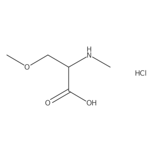 3-Methoxy-2-(methylamino)propanoic acid hydrochloride结构式