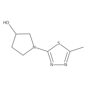 1-(5-Methyl-1,3,4-thiadiazol-2-yl)pyrrolidin-3-ol结构式