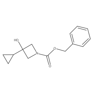 Benzyl 3-cyclopropyl-3-hydroxyazetidine-1-carboxylate结构式