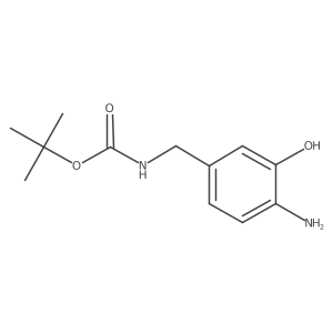 tert-butyl N-[(4-amino-3-hydroxyphenyl)methyl]carbamate Structure