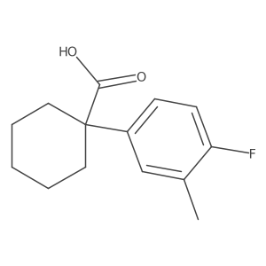 1-(4-Fluoro-3-methylphenyl)cyclohexane-1-carboxylic acid结构式