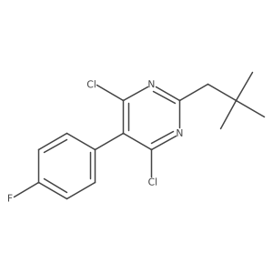 4,6-Dichloro-5-(4-fluorophenyl)-2-neopentylpyrimidine Structure