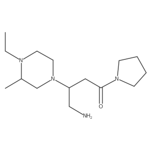1-Butanone, 4-amino-3-(4-ethyl-3-methyl-1-piperazinyl)-1-(1-pyrrolidinyl)- Structure