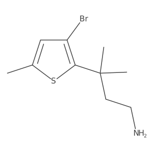 3-(3-Bromo-5-methylthiophen-2-yl)-3-methylbutan-1-amine结构式