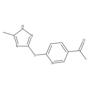 Ethanone, 1-[6-[(3-methyl-1H-1,2,4-triazol-5-yl)thio]-3-pyridinyl]-结构式