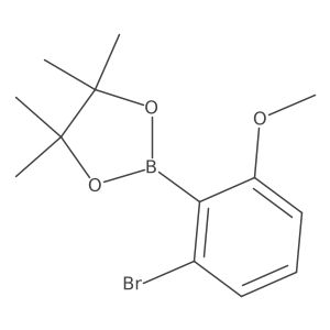 2-(2-Bromo-6-methoxyphenyl)-4,4,5,5-tetramethyl-1,3,2-dioxaborolane Structure