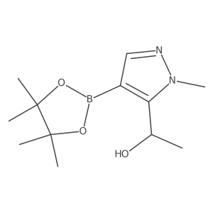 1-(1-Methyl-4-(4,4,5,5-tetramethyl-1,3,2-dioxaborolan-2-yl)-1h-pyrazol-5-yl)ethanol Structure