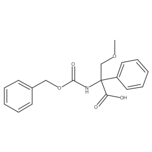 2-{[(Benzyloxy)carbonyl]amino}-3-methoxy-2-phenylpropanoic acid结构式